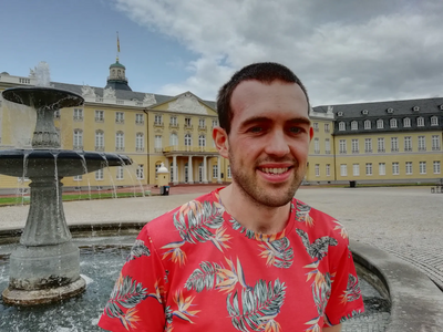 Image courtesy of Tom Sutherland at Karlsruhe Palace Lib Dem member Tom Sutherland outside Karlsruhe Palace